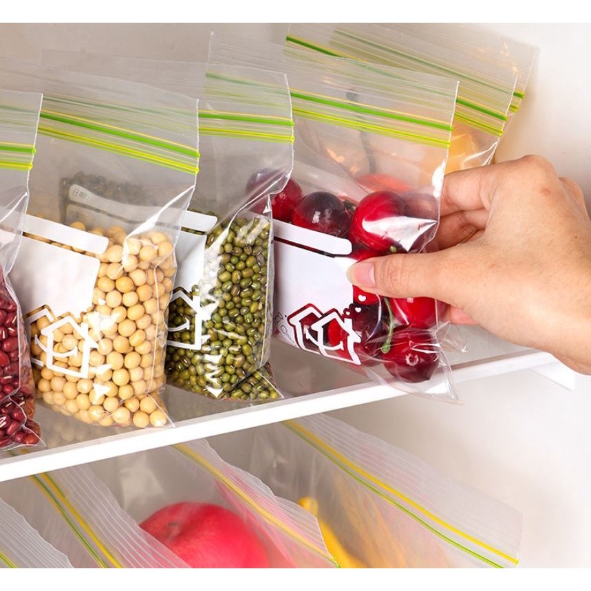 Refrigerator fresh-keeping bag food sealed transparent household fruit and vegetable food freezing special 保鲜密封袋(2707L)