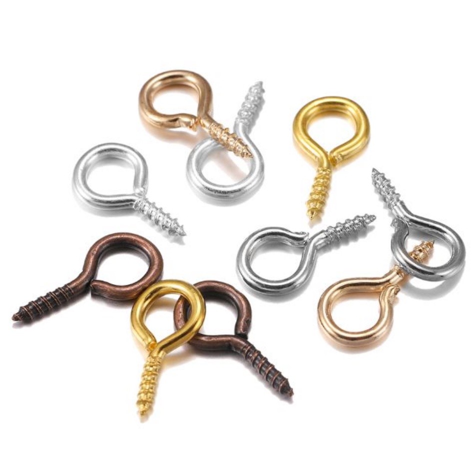 10/20pcs Small Tiny Mini Eye Pins Eyepins Hooks Eyelets Screw Threaded Stainless Steel Clasp Hook Jewelry Finding(2272L) - Image 17