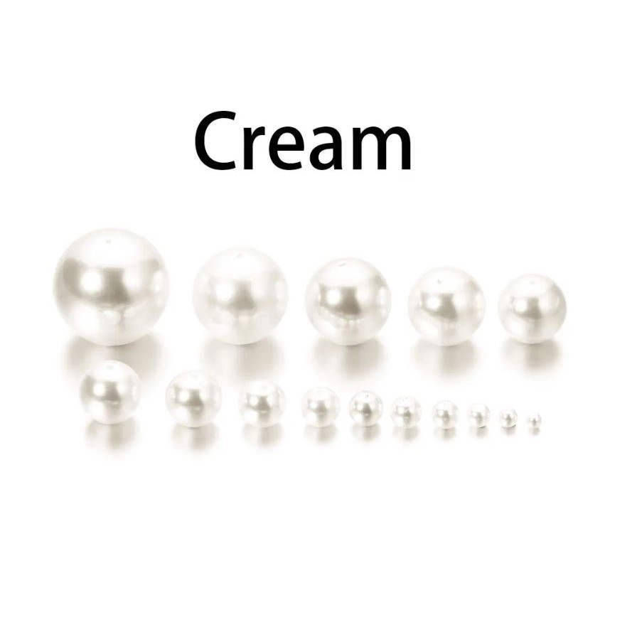 4mm-18mm Half Hole White Beige ABS Imitation Pearl Beads for Jewelry Making End Charms Beads DIY Earring 高亮半孔珍珠(2519L) - Image 10