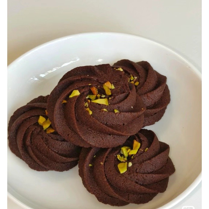 【 Dark Chocolate Cookies Mix 黑巧克力曲奇预拌粉】Double Choc Biscuit Premix 500g ready made 附食谱饼干粉 (2629L) - Image 4