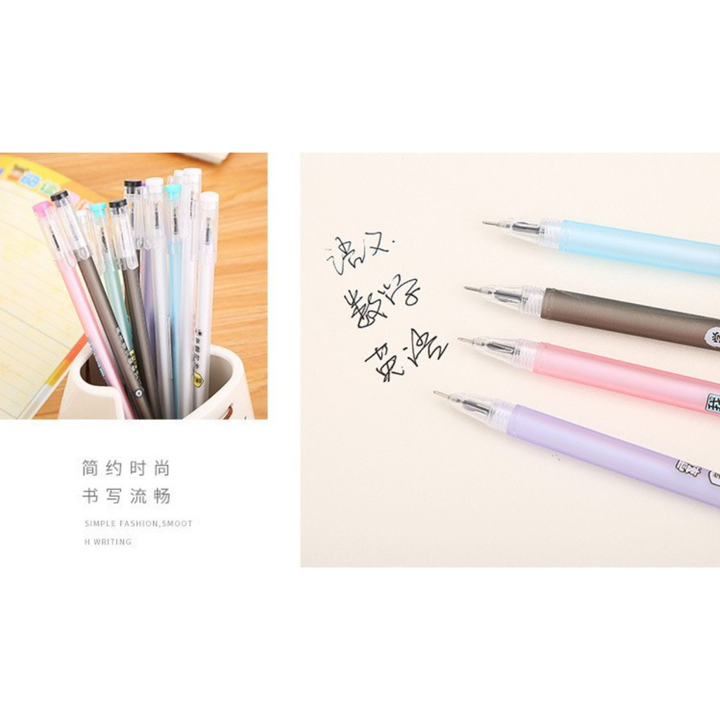 1pc Creative Personalized Text Make Friends with Straight A Student Gel Pen Black Student 中性笔黑色笔(144-2875L) - Image 7