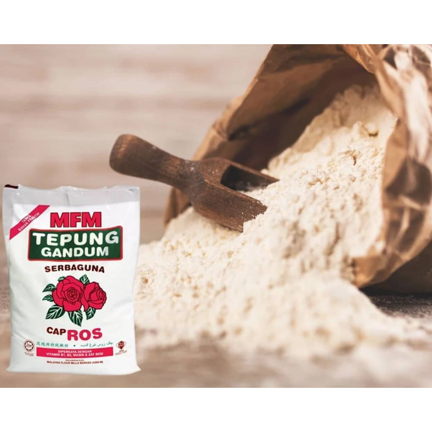 MFM TEPUNG GANDUM CAP BUNGA ROS ( 850G ) 红玫瑰花牌中筋面粉 (2841L) - Image 2