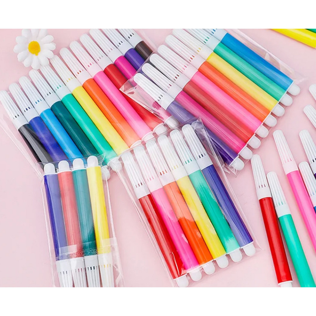 12Colors Mini Watercolor Art Markers Brush Pen Highlighter Drawing Graffiti Pens for kids School水彩笔(2153-2865L) - Image 8