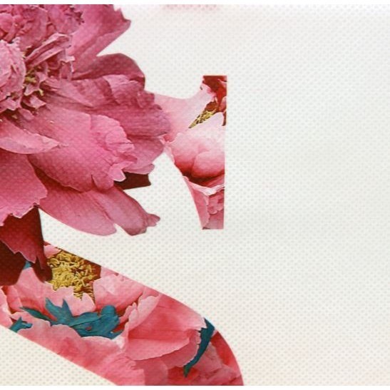Flower Print Grocery Shopping Bag Non-woven Fabric Eco Bag Travel Takeaway Storage Bag Folding Bag (2859L) - Image 3