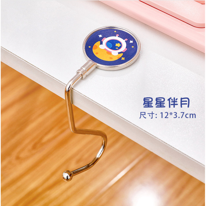 Metal Load-bearing Table Side Hook Metal Portable Hanging Desk Bag Hook Handbag Hanger Foldable可移动挂钩(146-2881L) - Image 11