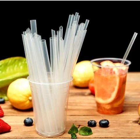 100pcs 5/10mm x 25cm Large Drinking Straws For Pearl Bubble Milk Tea Smoothie Party Plastic Bar Accessories (2856L)