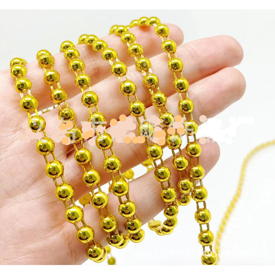 1yard Gold Silver ABS semicircle connecting beads DIY wedding imitation pearl double thread 半面定位连线珠链(2797L) - Image 3