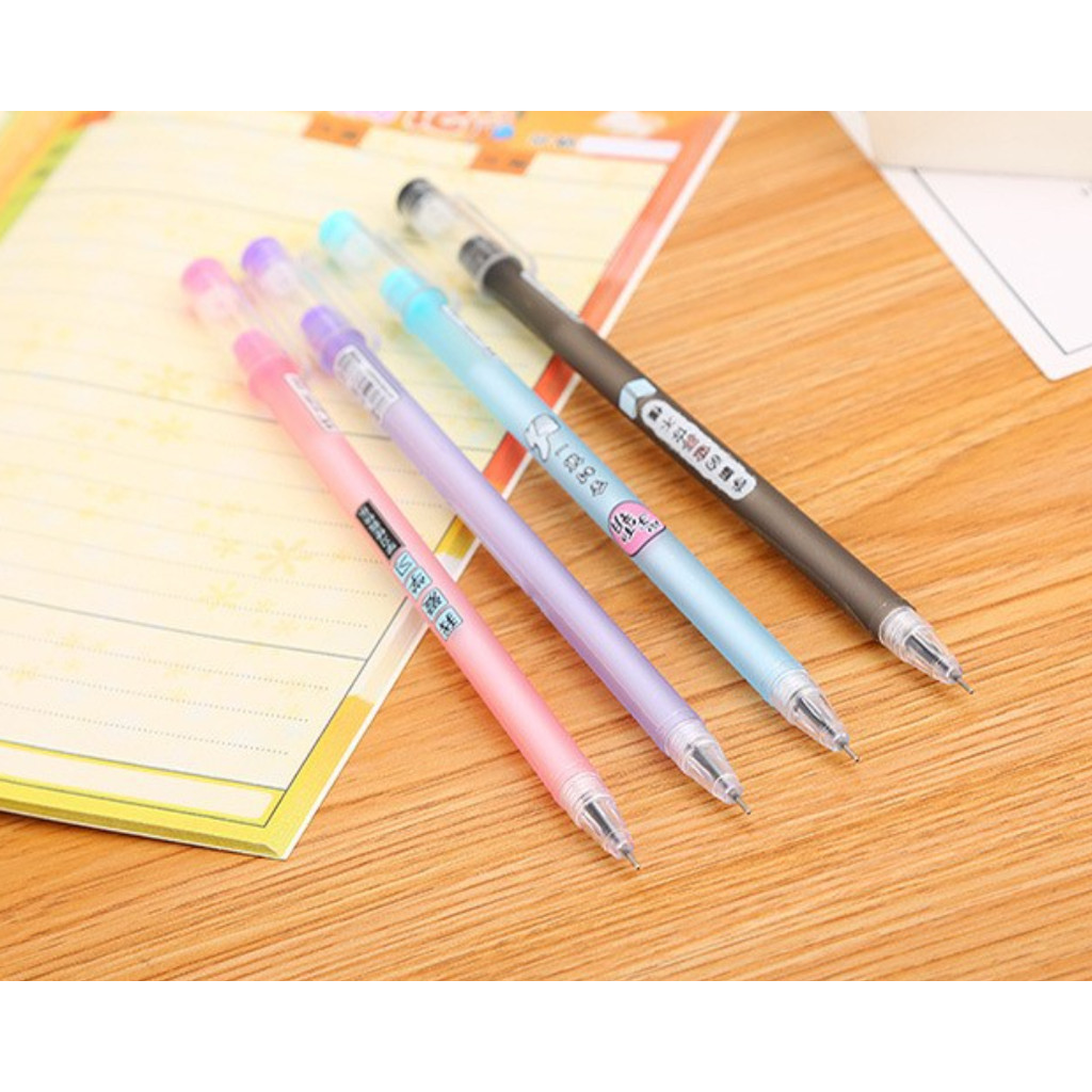 1pc Creative Personalized Text Make Friends with Straight A Student Gel Pen Black Student 中性笔黑色笔(144-2875L) - Image 8