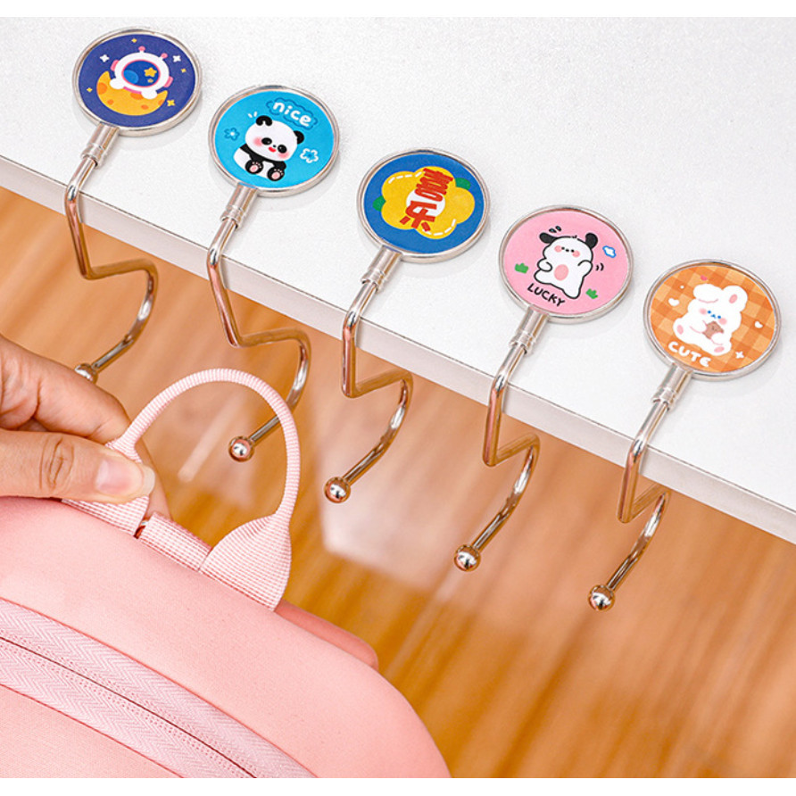 Metal Load-bearing Table Side Hook Metal Portable Hanging Desk Bag Hook Handbag Hanger Foldable可移动挂钩(146-2881L) - Image 9