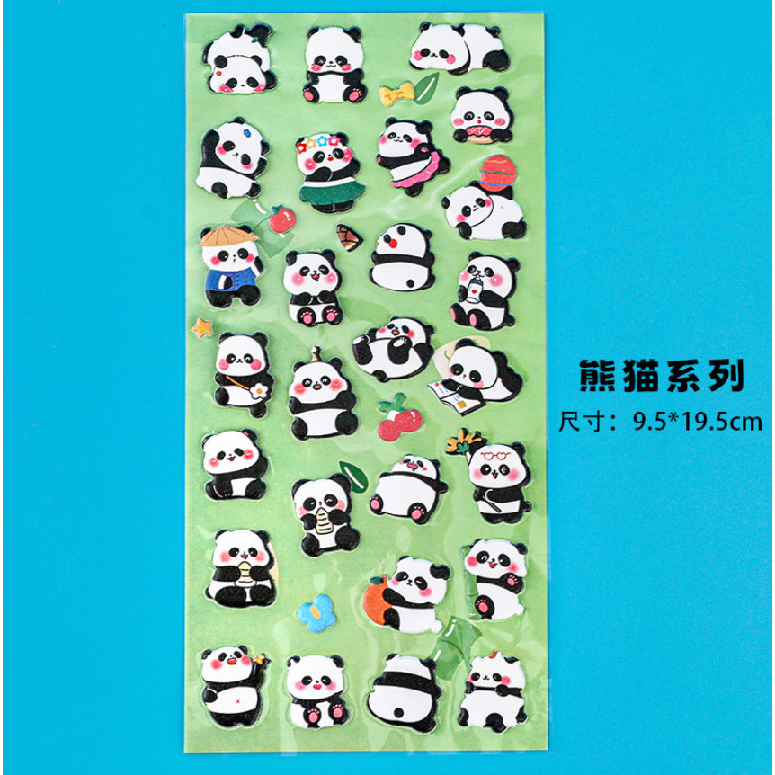Kawaii Cartoon 3D Puffy Bulk Stickers Panda Stereo Bubble Sticker For DIY Scrapbooking Diary Album 立体熊猫泡泡贴(246-2873L) - Image 10