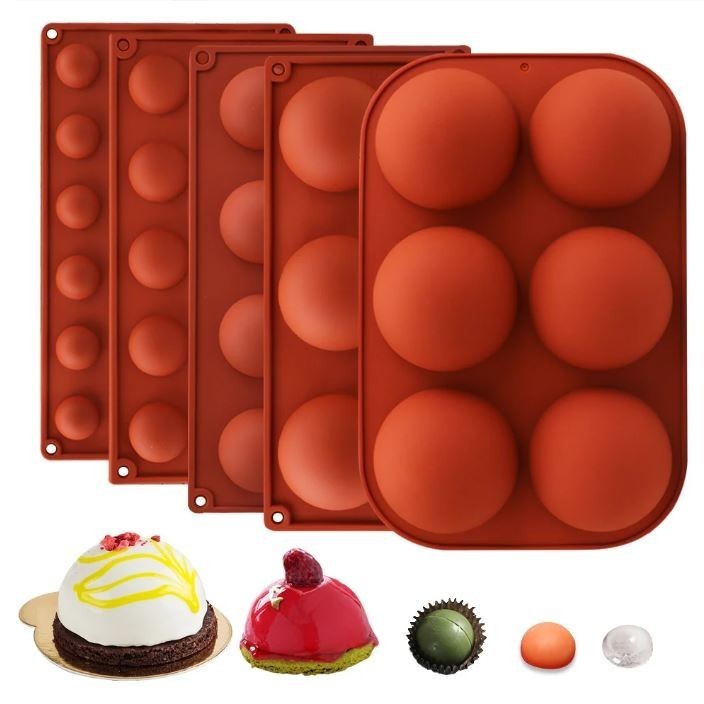 4/6/15/18/24 Round Half Sphere Silicone Chocolate Mold Set Candle Mold For Baking Pastry Bakeware Cake Tool(2851L)