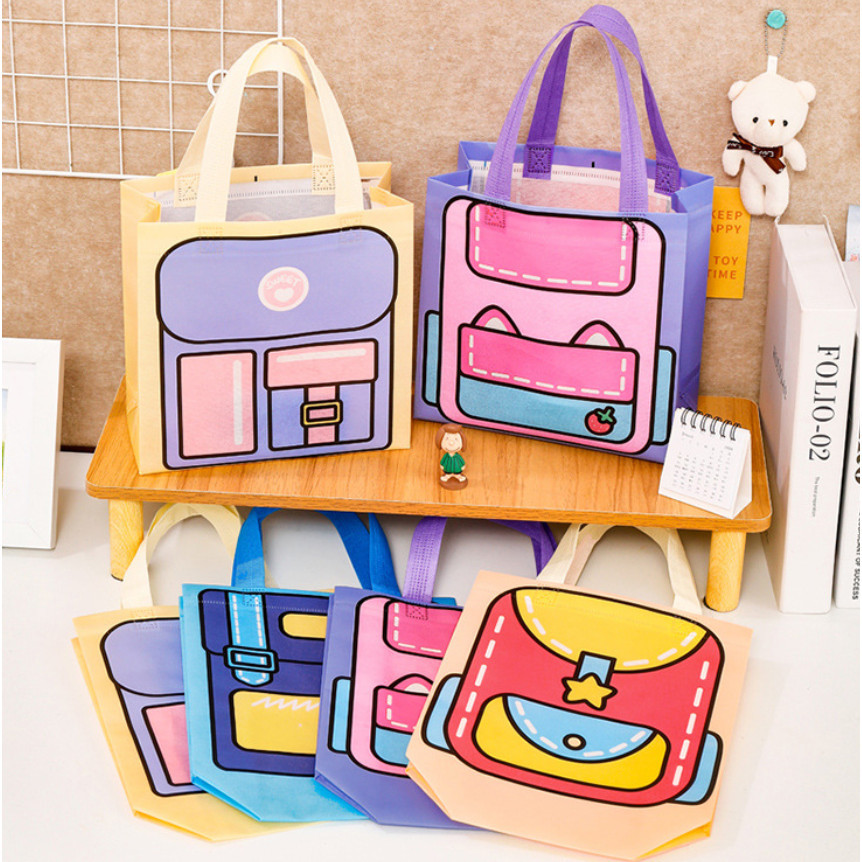 Mr. Paper Colorful Handbag Storage Bags Kids Cute Functional Storage Bag Holiday Gift Packaging Bag原创多巴胺色系手提袋(432-2879L) - Image 7