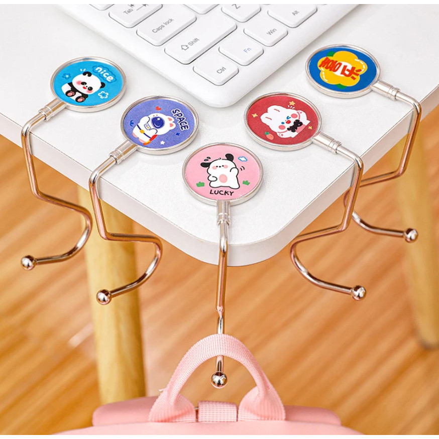 Metal Load-bearing Table Side Hook Metal Portable Hanging Desk Bag Hook Handbag Hanger Foldable可移动挂钩(146-2881L) - Image 3