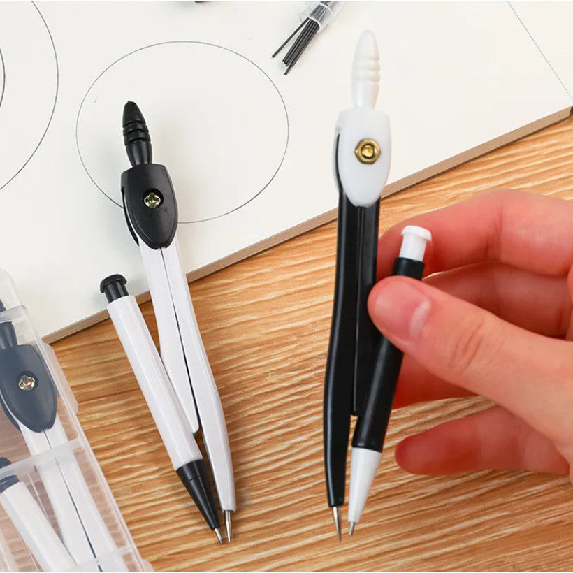 Brief Pratical Pfofessional Compass Set School Office Drawing Maths Geometry Learning Tools Students简约考试圆规套装(481-2878L) - Image 2