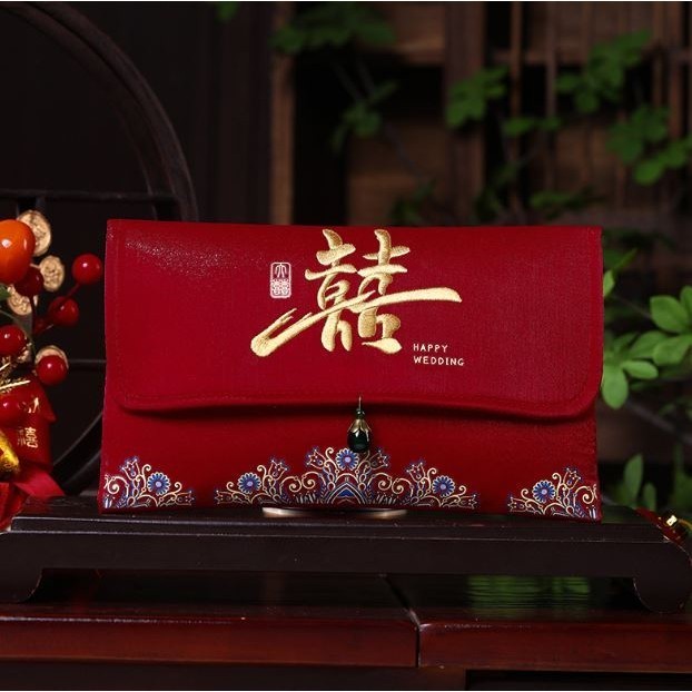 Red Envelope Delicate Large Capacity Fabric Art Tassel Design Chinese Style Wedding Lucky Pocket for Friends (2829L) - Image 8