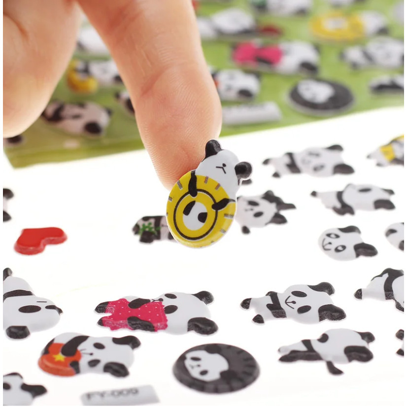 Kawaii Cartoon 3D Puffy Bulk Stickers Panda Stereo Bubble Sticker For DIY Scrapbooking Diary Album 立体熊猫泡泡贴(246-2873L) - Image 8