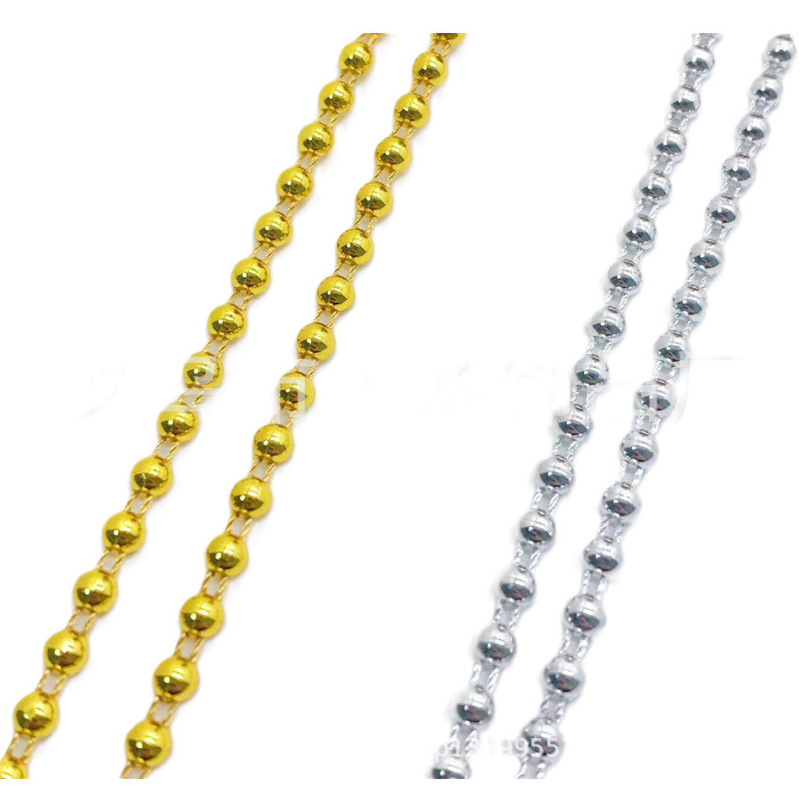 1yard Gold Silver ABS semicircle connecting beads DIY wedding imitation pearl double thread 半面定位连线珠链(2797L) - Image 5