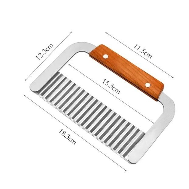 Stainless Potato Cutter Chopper French Fry Maker Tools Steel Potato Chip Slicer Dough Vegetable Fruit Knife (2869L) - Image 4