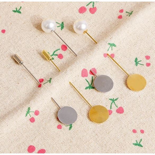 1pc Silver Color Simulated Pearl Alloy Copper Long Brooch Pin For DIY Brooches Lapel Dress Jewelry Parts Access(2816L) - Image 6