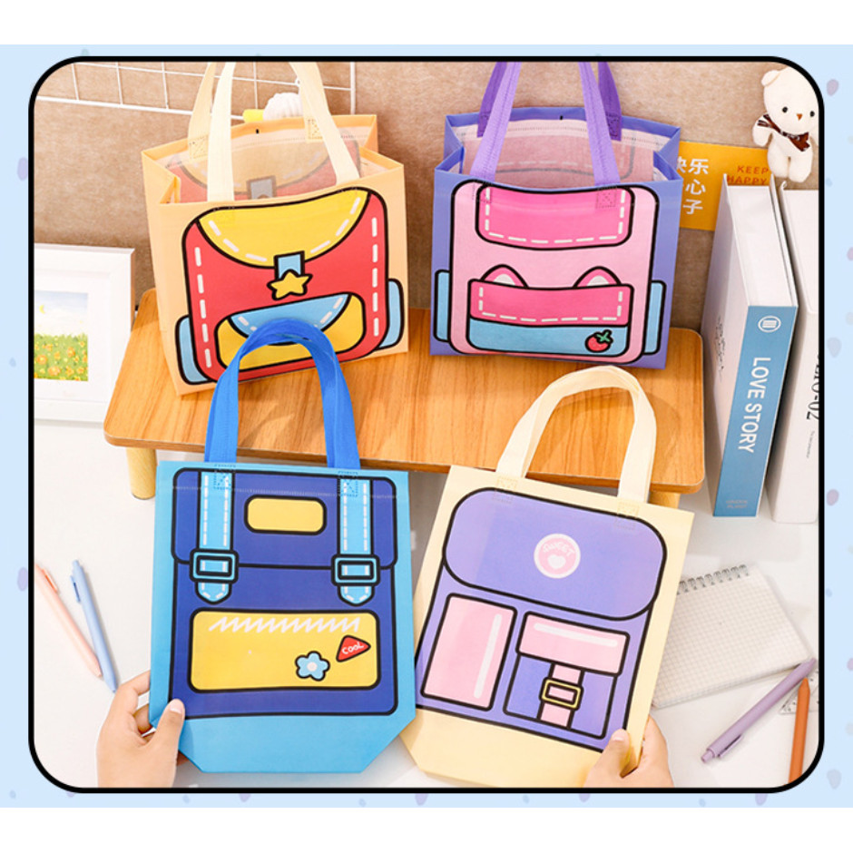 Mr. Paper Colorful Handbag Storage Bags Kids Cute Functional Storage Bag Holiday Gift Packaging Bag原创多巴胺色系手提袋(432-2879L) - Image 6