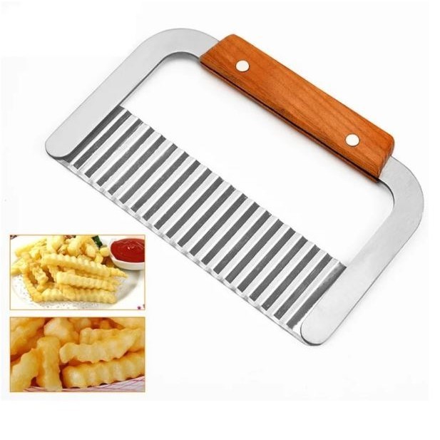 Stainless Potato Cutter Chopper French Fry Maker Tools Steel Potato Chip Slicer Dough Vegetable Fruit Knife (2869L) - Image 3