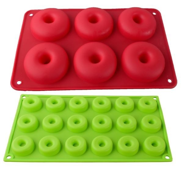 6/8/18 Cavity Silicone Donut Mold Baking Pan Mold Bread Pastry Mold DIY Baking Tray Doughnut Dessert Making(2849L) - Image 5
