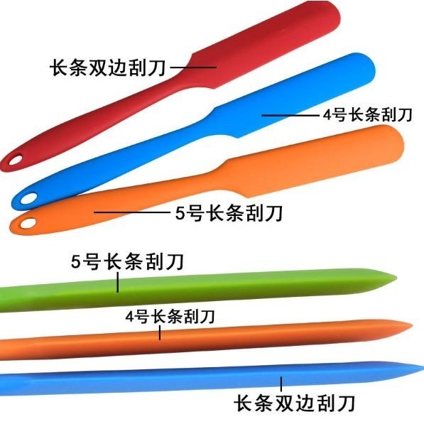 Silicone Long Scraper Color Cream Long Knife Scraper Cake Making Small Accessories Silicon Spatula Baking Tools (2848L) - Image 8