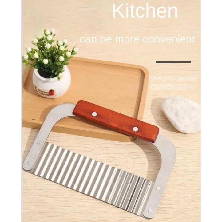 Stainless Potato Cutter Chopper French Fry Maker Tools Steel Potato Chip Slicer Dough Vegetable Fruit Knife (2869L) - Image 2