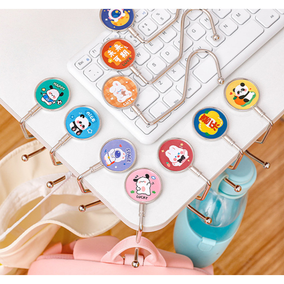 Metal Load-bearing Table Side Hook Metal Portable Hanging Desk Bag Hook Handbag Hanger Foldable可移动挂钩(146-2881L) - Image 4