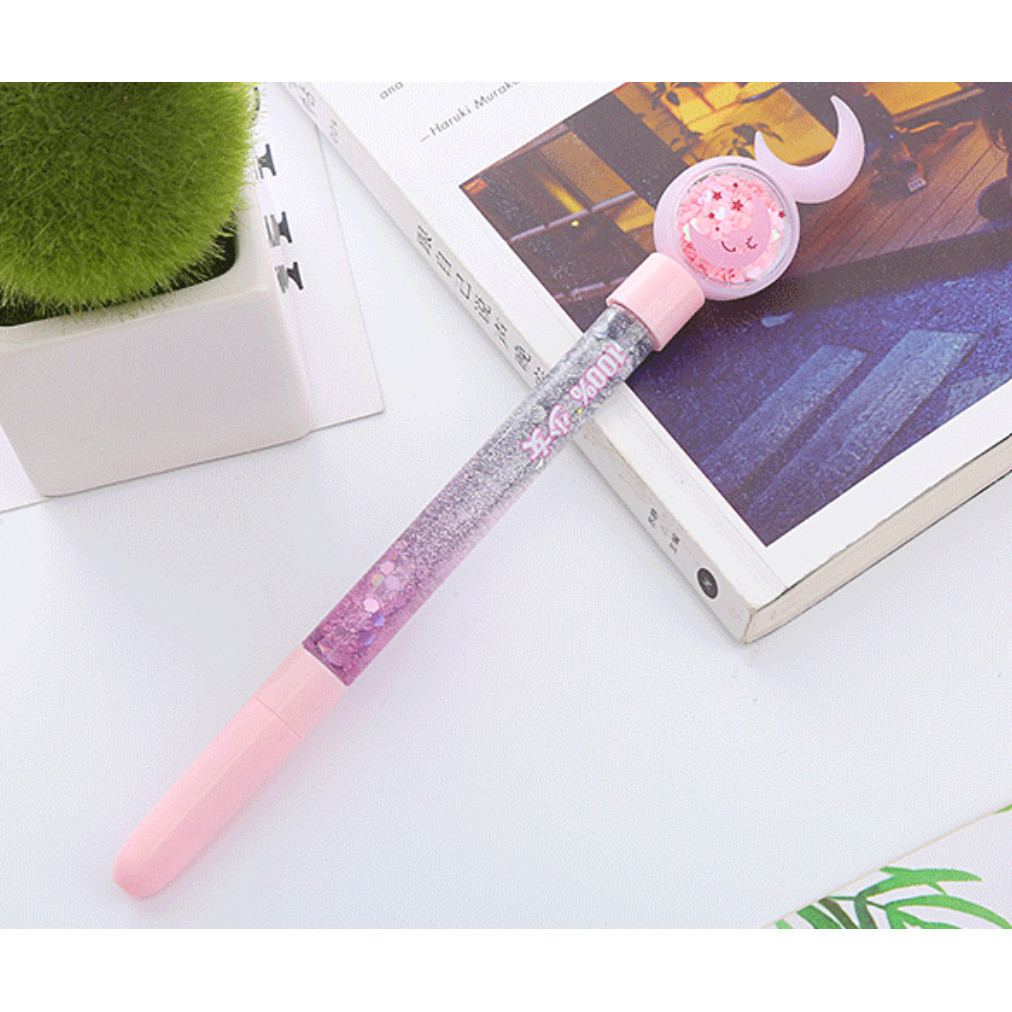 Kawaii Liquid Quicksand Gel Pen Neutral Pen Sequins Decorate Signature Pen School Office Supply Stationery创意可爱笔(2354L) - Image 13