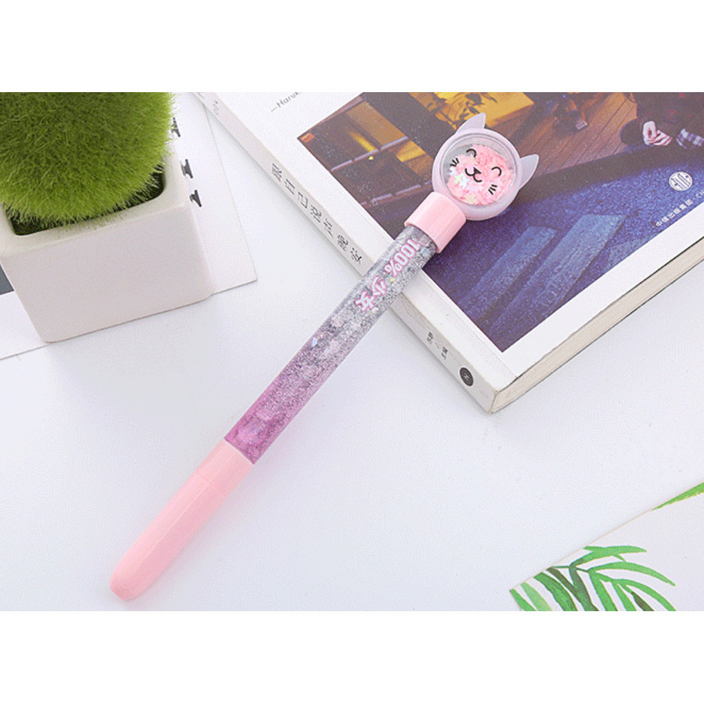 Kawaii Liquid Quicksand Gel Pen Neutral Pen Sequins Decorate Signature Pen School Office Supply Stationery创意可爱笔(2354L) - Image 14