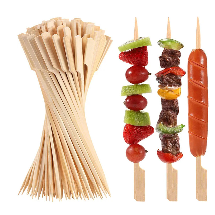 20pcs Guandong cooking bamboo skewers spicy hot barbecue skewers iron cannon skewers with handles(2790L) - Image 8