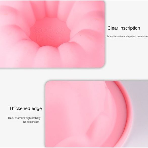 Silicone Bundt Cake Mold Non-stick Fluted Cake Baking Mold Pumpkin Cake Pan Fancy Round Donut Baking Mould(2852L) - Image 6