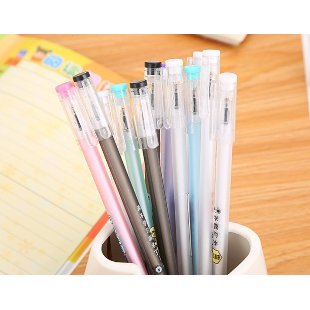 1pc Creative Personalized Text Make Friends with Straight A Student Gel Pen Black Student 中性笔黑色笔(144-2875L) - Image 9