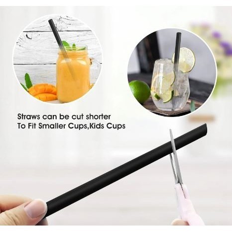 100pcs 5/10mm x 25cm Large Drinking Straws For Pearl Bubble Milk Tea Smoothie Party Plastic Bar Accessories (2856L) - Image 2