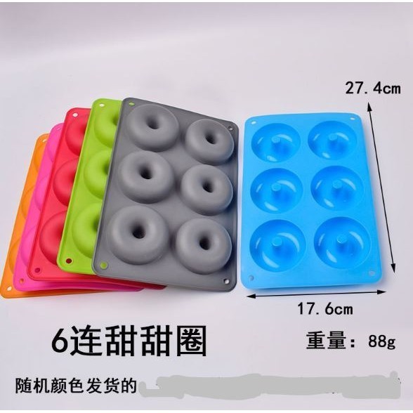 6/8/18 Cavity Silicone Donut Mold Baking Pan Mold Bread Pastry Mold DIY Baking Tray Doughnut Dessert Making(2849L) - Image 9
