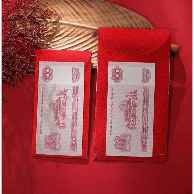 2Pcs Eye-catching Lucky Red Pocket Paper Decorative Wedding Red Envelope Tassel Wedding Money Bag for Festival (2831L) - Image 4