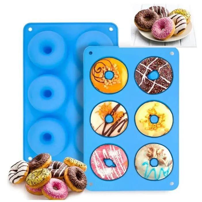 6/8/18 Cavity Silicone Donut Mold Baking Pan Mold Bread Pastry Mold DIY Baking Tray Doughnut Dessert Making(2849L) - Image 4
