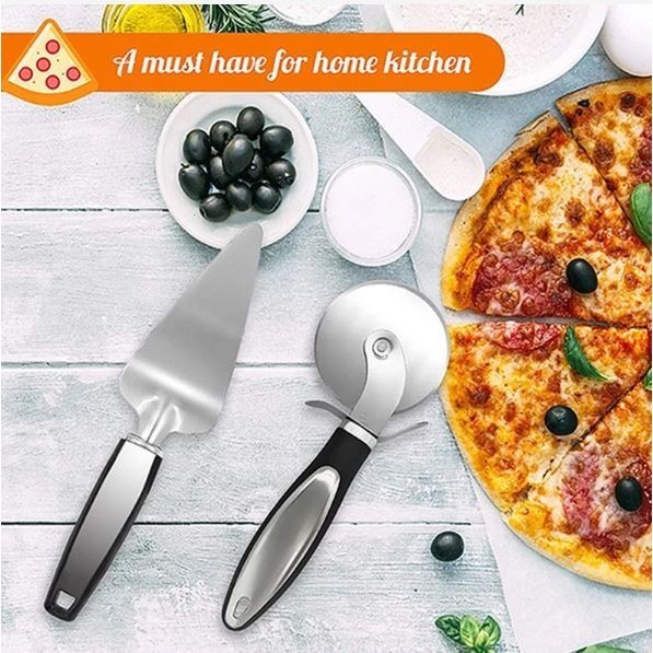 Stainless Steel Pizza Cutter Professional Pizza Cutter Wheel With Anti-Slip Handle For Pizza Waffles Baking Acces(2475L) - Image 2