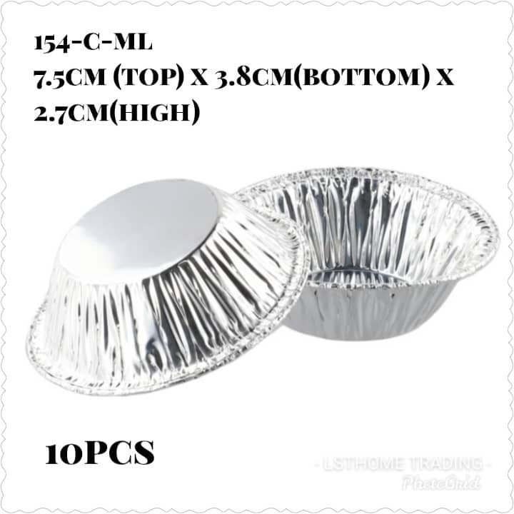 10/50pc disposable baking mold biscuit muffin tart fresh tin foil cake cup round alumin foil Portuguese egg tart(2155L) - Image 9