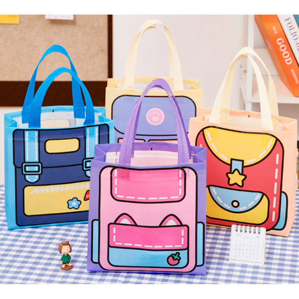 Mr. Paper Colorful Handbag Storage Bags Kids Cute Functional Storage Bag Holiday Gift Packaging Bag原创多巴胺色系手提袋(432-2879L) - Image 2