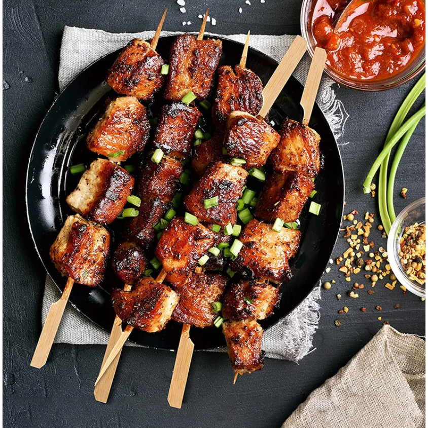 20pcs Guandong cooking bamboo skewers spicy hot barbecue skewers iron cannon skewers with handles(2790L) - Image 3