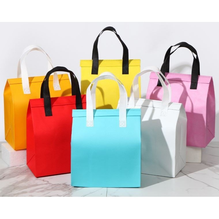 Portable Takeaway Disposable Thermal Bag Thick Aluminum Foil Catering Bento Takeaway Food Insulation Non-wovenBag(2935L)