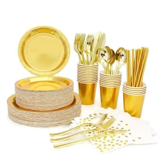5pcs 250ml Radium Thickened Paper Cup Plates Disposable Paper Cup Plates Raw Wood Pulp Wedding Birthday Tableware(2909L) - Image 6