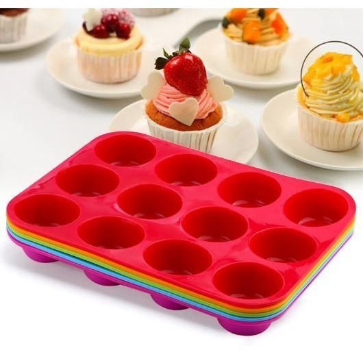 12 Food Grade Silicone Cake Mold Pan Tray Home DIY Cake Pudding Jelly Mold Cake Decor Tool (2924L)