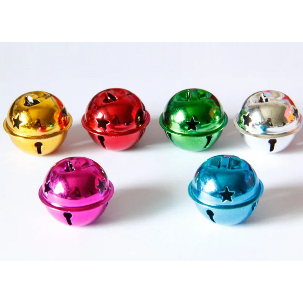 1pcs Five-Point Star Christmas Bells Christmas Jingle Bell With Ribbon Mini Shiny Rattle Bells Christmas tree(2892L) - Image 4