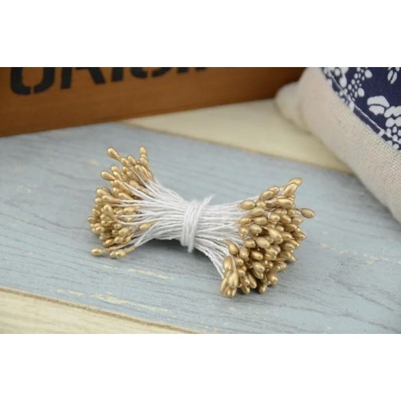 50pcs 3mm-5mm Double Heads DIY Artificial Mini Pearl Flower Stamen Red Silver Floral Stamen Hand Scrapbook 珠光花芯 (1587L) - Image 20