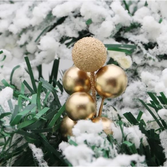 5Pcs Mini Artificial Berries Gold Silver Stamen Fake Flowers For Wedding Wreath Gift Packing Party DIY Decor (2900L) - Image 3