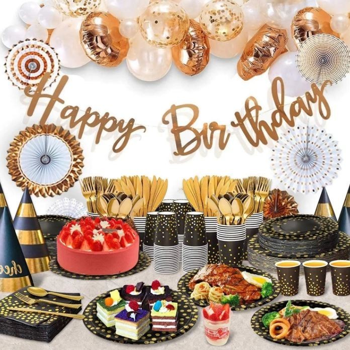 5pcs/pack Dot Disposable Tableware Plates Paper Cups Happy Birthday Party Decor Kids Boy Girl Babayshower Favor(2908L) - Image 3