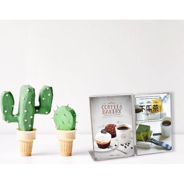 A4 2mm Desktop Ornament Table Decor Transparent Payment Card Rack Pulling & Drawing Photo Picture Display Stand (2888L) - Image 8
